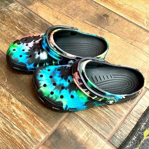 Tie dye crocs